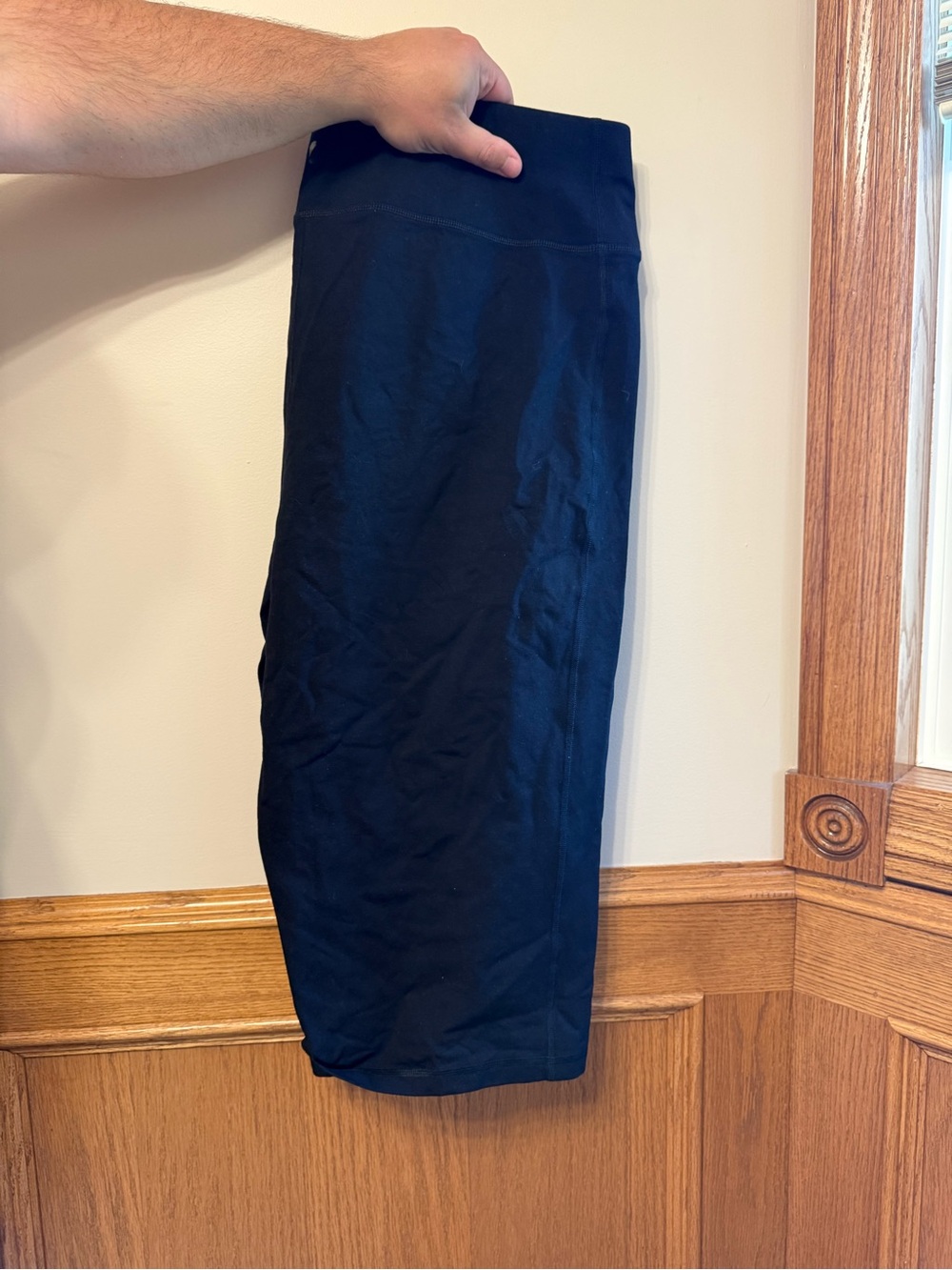 Black Women's Cotton Workout Crop Pant